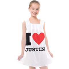 I Love Justin Kids  Cross Back Dress by ilovewhateva