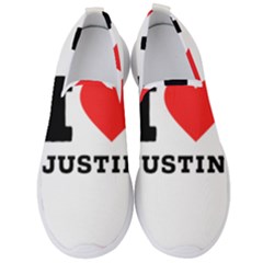 I Love Justin Men s Slip On Sneakers by ilovewhateva