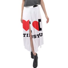 I Love Justin Velour Split Maxi Skirt by ilovewhateva