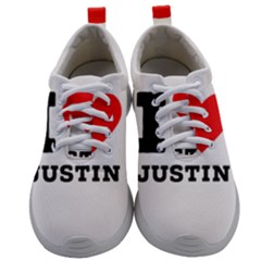 I Love Justin Mens Athletic Shoes by ilovewhateva