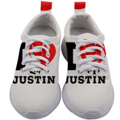 I Love Justin Kids Athletic Shoes by ilovewhateva