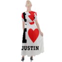 I love justin Button Up Short Sleeve Maxi Dress View2