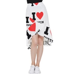 I Love Justin Frill Hi Low Chiffon Skirt by ilovewhateva