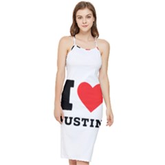 I Love Justin Bodycon Cross Back Summer Dress by ilovewhateva