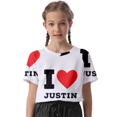 I Love Justin Kids  Basic Tee by ilovewhateva