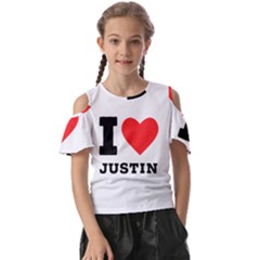 I Love Justin Kids  Butterfly Cutout Tee by ilovewhateva