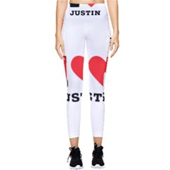 I Love Justin Pocket Leggings  by ilovewhateva