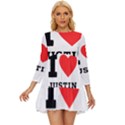 I love justin Long Sleeve Babydoll Dress View1