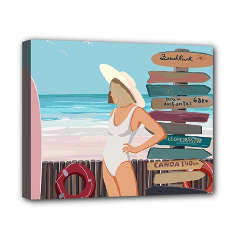 Vacation On The Ocean Canvas 10  X 8  (stretched) by SychEva