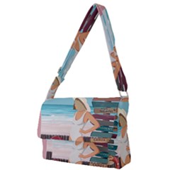 Vacation On The Ocean Full Print Messenger Bag (l) by SychEva