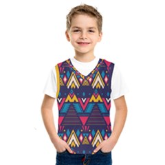 Pattern Colorful Aztec Kids  Basketball Tank Top by Wegoenart