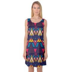 Pattern Colorful Aztec Sleeveless Satin Nightdress by Wegoenart