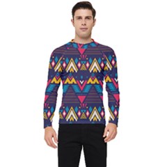 Pattern Colorful Aztec Men s Long Sleeve Rash Guard by Wegoenart