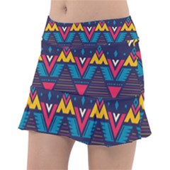 Pattern Colorful Aztec Classic Tennis Skirt by Wegoenart