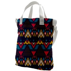 Pattern Colorful Aztec Canvas Messenger Bag by Wegoenart