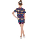 Pattern Colorful Aztec Kids  Mesh Tee and Shorts Set View2