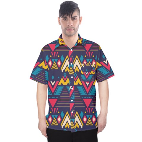 Pattern Colorful Aztec Men s Hawaii Shirt by Wegoenart