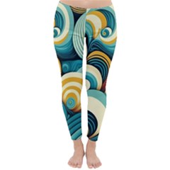 Waves Ocean Sea Abstract Whimsical (1) Classic Winter Leggings