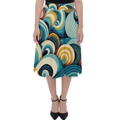 Waves Ocean Sea Abstract Whimsical (1) Classic Midi Skirt