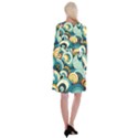 Waves Ocean Sea Abstract Whimsical (1) Long Sleeve Velvet Front Wrap Dress View2