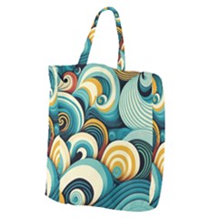 Waves Ocean Sea Abstract Whimsical (1) Giant Grocery Tote