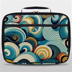 Waves Ocean Sea Abstract Whimsical (1) Full Print Lunch Bag