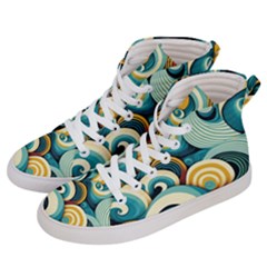 Waves Ocean Sea Abstract Whimsical (1) Women s Hi-top Skate Sneakers by Jancukart