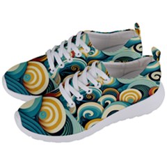 Waves Ocean Sea Abstract Whimsical (1) Men s Lightweight Sports Shoes