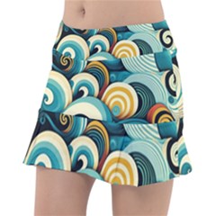 Waves Ocean Sea Abstract Whimsical (1) Classic Tennis Skirt