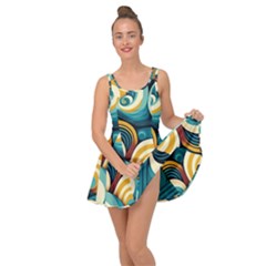 Waves Ocean Sea Abstract Whimsical (1) Inside Out Casual Dress