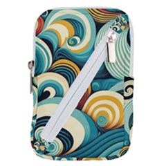 Waves Ocean Sea Abstract Whimsical (1) Belt Pouch Bag (large)