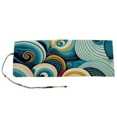 Waves Ocean Sea Abstract Whimsical (1) Roll Up Canvas Pencil Holder (s) by Jancukart