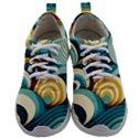 Waves Ocean Sea Abstract Whimsical (1) Mens Athletic Shoes View1