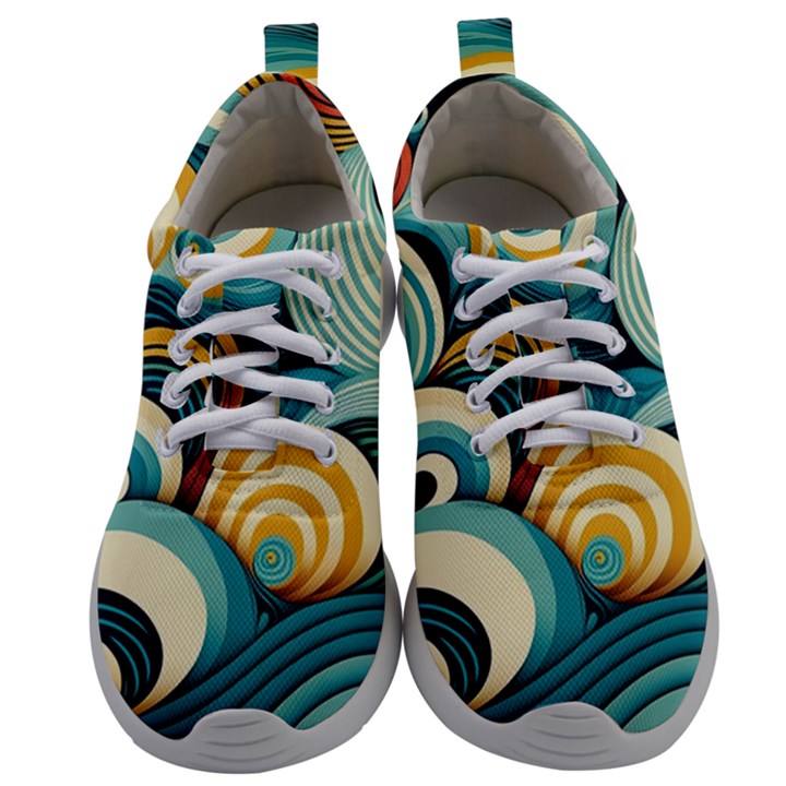 Waves Ocean Sea Abstract Whimsical (1) Mens Athletic Shoes