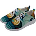 Waves Ocean Sea Abstract Whimsical (1) Mens Athletic Shoes View2