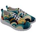 Waves Ocean Sea Abstract Whimsical (1) Mens Athletic Shoes View3