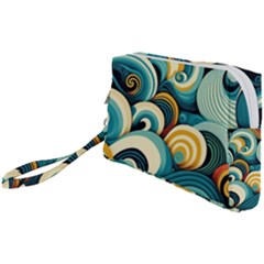 Waves Ocean Sea Abstract Whimsical (1) Wristlet Pouch Bag (small) by Jancukart