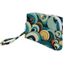 Waves Ocean Sea Abstract Whimsical (1) Wristlet Pouch Bag (Small) View1