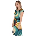 Waves Ocean Sea Abstract Whimsical (1) Classic Short Sleeve Dress View2