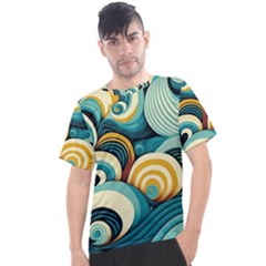 Waves Ocean Sea Abstract Whimsical (1) Men s Sport Top