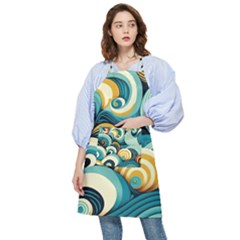 Waves Ocean Sea Abstract Whimsical (1) Pocket Apron