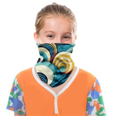 Waves Ocean Sea Abstract Whimsical (1) Face Covering Bandana (kids) by Jancukart