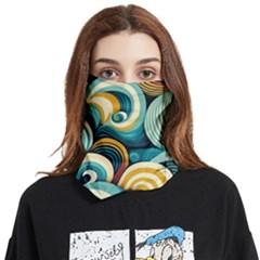 Waves Ocean Sea Abstract Whimsical (1) Face Covering Bandana (two Sides)