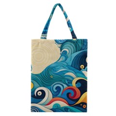 Waves Ocean Sea Abstract Whimsical (2) Classic Tote Bag