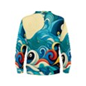 Waves Ocean Sea Abstract Whimsical (2) Kids  Sweatshirt View2