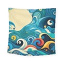 Waves Ocean Sea Abstract Whimsical (2) Square Tapestry (Small) View1