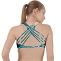 Waves Ocean Sea Abstract Whimsical (2) Criss Cross Racerback Sports Bra View2