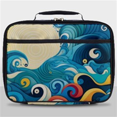 Waves Ocean Sea Abstract Whimsical (2) Full Print Lunch Bag