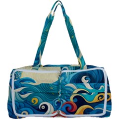 Waves Ocean Sea Abstract Whimsical (2) Multi Function Bag by Jancukart