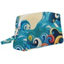 Waves Ocean Sea Abstract Whimsical (2) Wristlet Pouch Bag (Large) View1